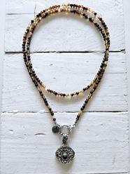 Collar doble brown y colgante vintage | 717 | Bohemian Barcelona, freespirit, lifestyle.