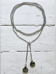 Cadena doble monedas silver | JAC217