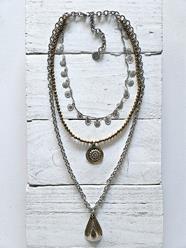 Gargantilla triple mix lágrima | 1118 | Bohemian Barcelona, freespirit, lifestyle.