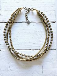 Gargantilla triple Golden Cristal | 1118