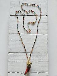 Cadena rosario colmillo tibetano rojo | 1432 | Bohemian Barcelona, freespirit, lifestyle.