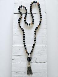 Collar borla brown | 1118