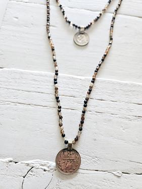 Collar doble vuelta mini brown | 267