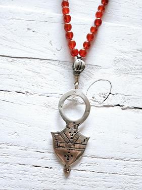 Collar Cruz Tuareg Cornalina | 342