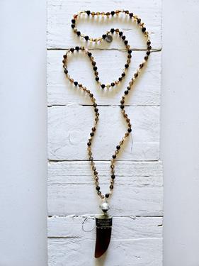 Collar colmillo brown  | 1118 | Bohemian Barcelona, freespirit, lifestyle.