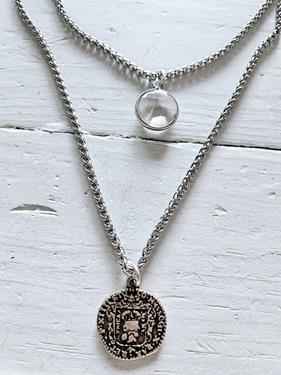 Gargantilla doble silver | 1118