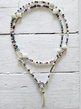 Multicolor cristal y jade doble y colmillo | 717 | Bohemian Barcelona, freespirit, lifestyle.