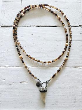 Collar doble brown y colmillo | 717 | Bohemian Barcelona, freespirit, lifestyle.