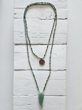 Collar doble vuelta mini water colmillo | 267 | Bohemian Barcelona, freespirit, lifestyle.