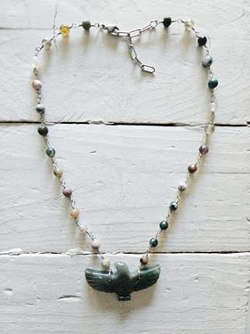 Gargantilla Ave fénix jade | 342 | Bohemian Barcelona, freespirit, lifestyle.
