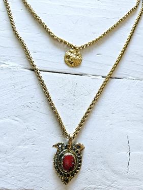 Gargantilla doble golden red | 1118 | Bohemian Barcelona, freespirit, lifestyle.