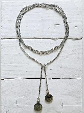 Cadena doble monedas silver | JAC217