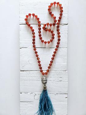 Collar Morocco cornalinas y plumas | 275 | Bohemian Barcelona, freespirit, lifestyle.