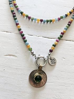 Gargantilla multicolor doble moneda | NOM104 | Bohemian Barcelona, freespirit, lifestyle.
