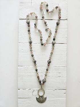 Collar Cuarzo amuleto tuareg | 833 | Bohemian Barcelona, freespirit, lifestyle.
