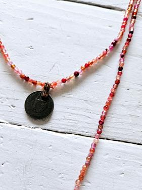 Collar doble vuelta mini sandía | 267 | Bohemian Barcelona, freespirit, lifestyle.
