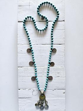 Collar monedas Ibiza Turquoise | IBZ012 | Bohemian Barcelona, freespirit, lifestyle.
