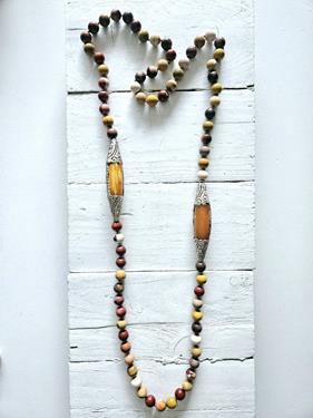 Collar Jaspe y ámbar | 1112 | Bohemian Barcelona, freespirit, lifestyle.