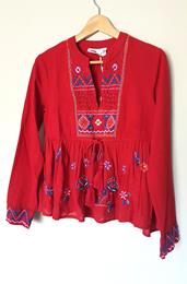 Blusa embroidery Red | 251 | Bohemian Barcelona, freespirit, lifestyle.